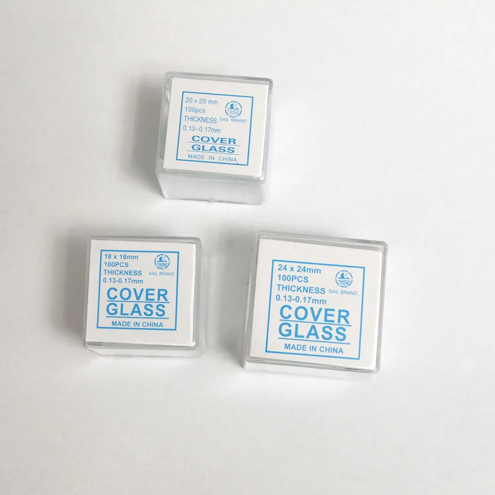 

Стеклянные прозрачные предметы Coverslips, 18x18, 20x20, 22x22, 24x24 мм, толщина 100-0,13 мм, для микроскопа, 0,17 шт.