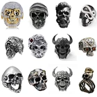 Мужское кольцо в стиле панкхип-хоп с кристаллами