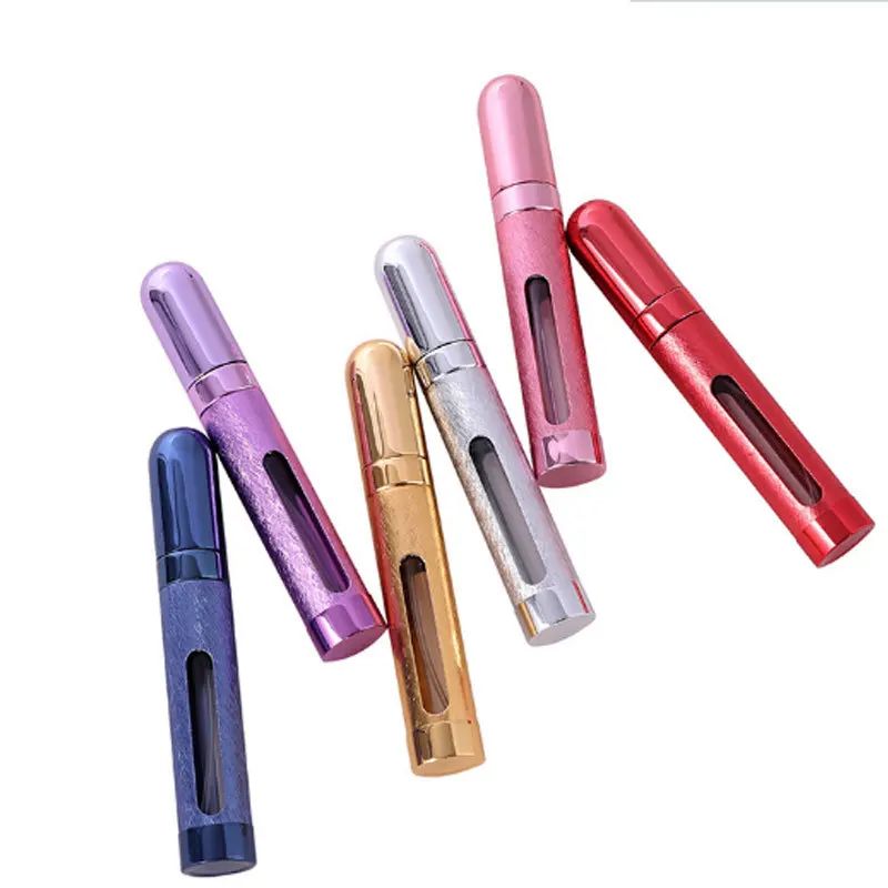 

Open Window 12ml Portable Perfume Spray Bottle Metal Shell Glass Liner Replenishing Water Bottle Bullet Sub-bottle