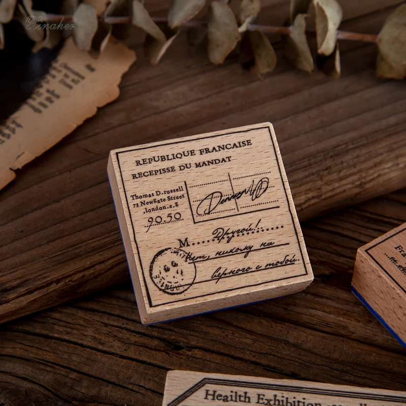 

Vintage personal letter best wishes notes stamp DIY wooden rubber stamps for scrapbooking stationery scrapbooking standard stamp