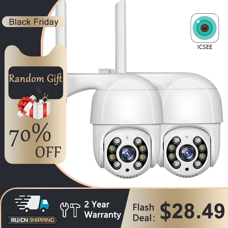 

ICSEE 1080P PTZ Wifi IP Camera Outdoor 4X Digital Zoom AI Human Detect Wireless Camera H.265 P2P 2MP Home Security CCTV Camera