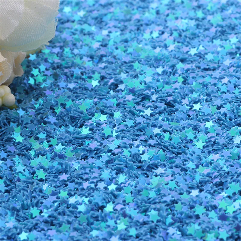 Пайетки ПВХ плоские с пятиконечной звездой пайетки россыпью для шитья рукоделия