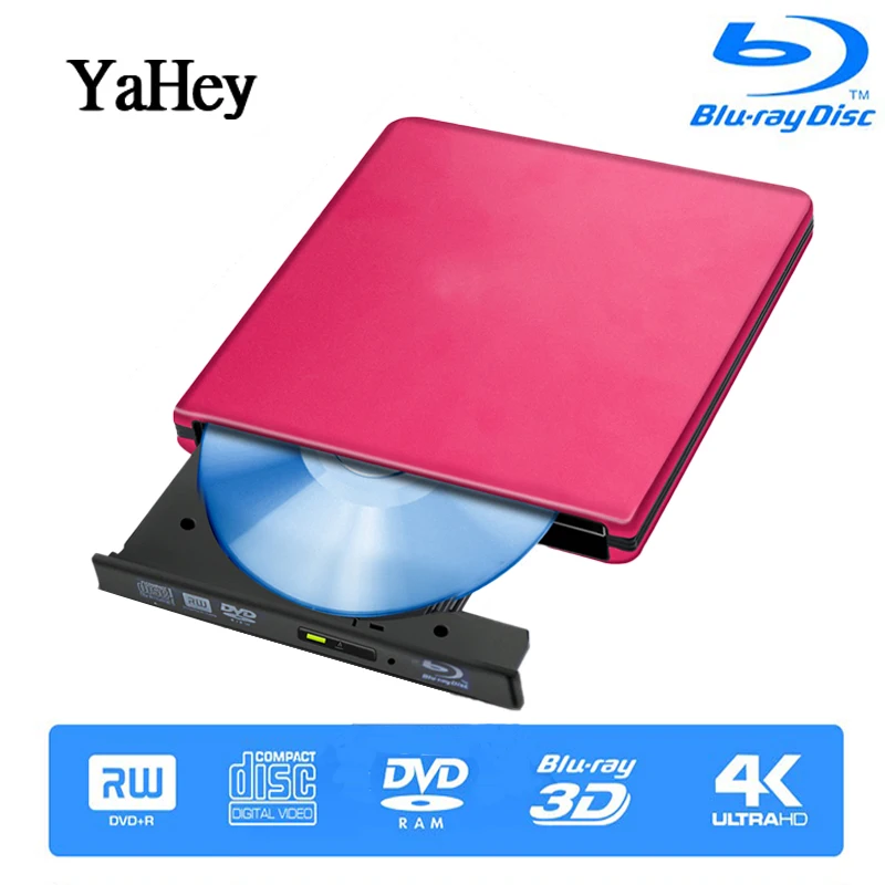 USB 3 0 Blu Ray привод компьютера внешний DVD диск BD ROM Bluray плеер BD/DVD/CD RW горелки писатель