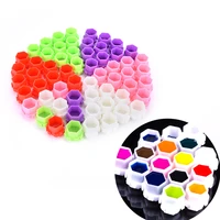 100pcsset honeycomb shape tattoo ink cups pigment mixing pots disposable ink holders tattoo accessories
