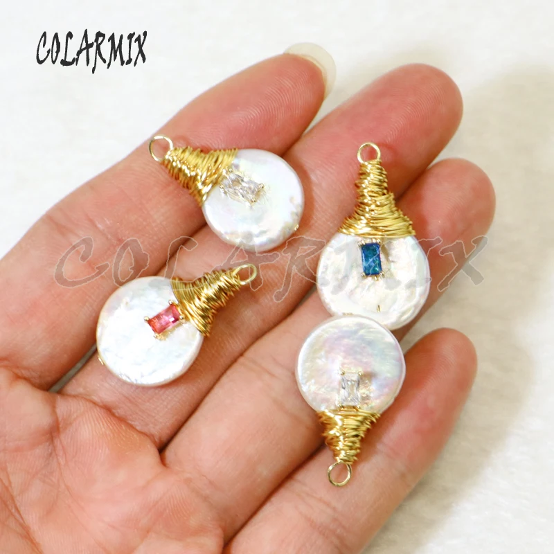 Бусины из циркония и жемчуга для ювелирных изделий 10 шт. | Украшения аксессуары