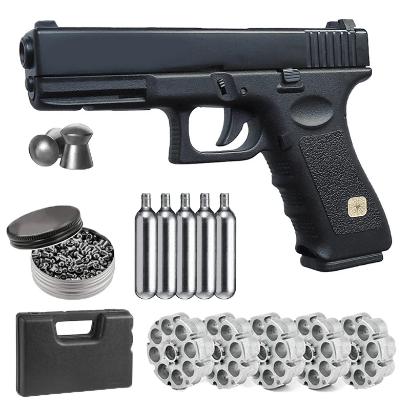 

Pistolet HFC - Replica G17 and Green Gas+Gun Bullet Converter 5 Co2 Bullets and Pack of 500ct Lead Pellets Deco Metal Wall Sign