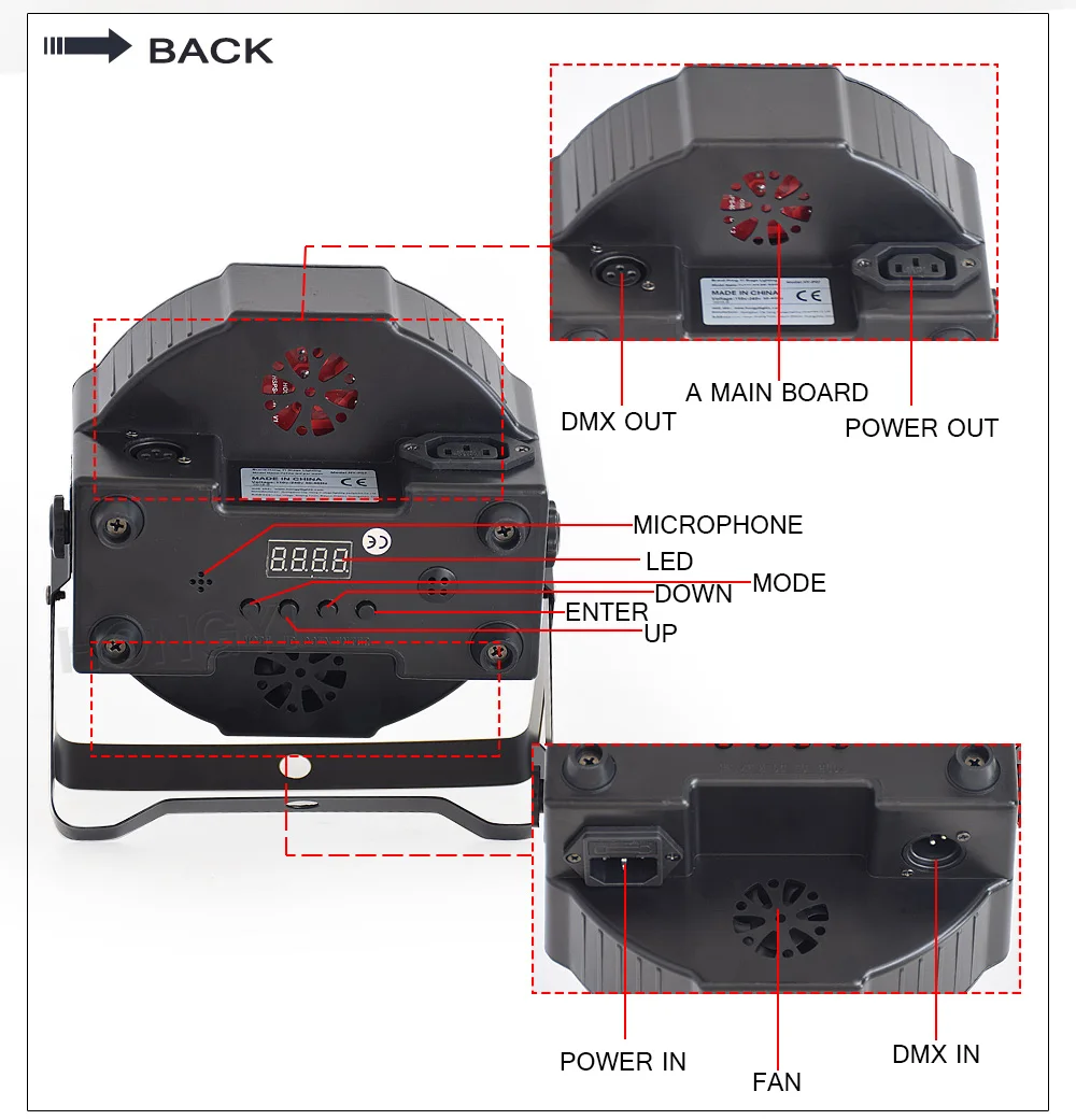 DMX Control LED Par 7x12W RGBW 4IN1 Luxury DMX 8 Channels LED Flat Par Light(6pcs/lot