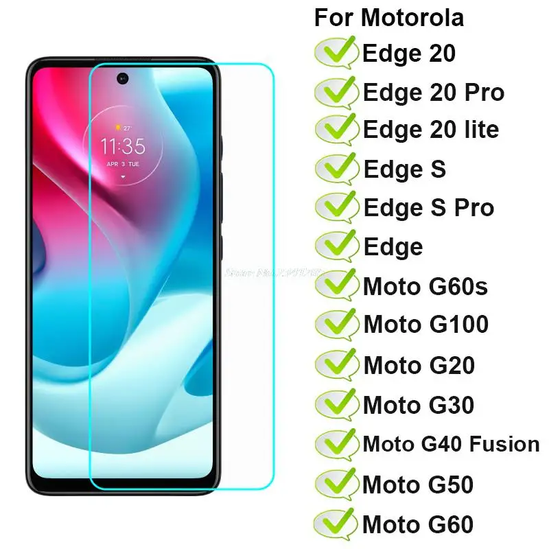 

2-1 шт. стекло для Motorola Moto G60s G50 G40 Fusion G30 G20 G100 защита для экрана для Motorola Edge 20 Fusion Pro Lite S Pro Vidro