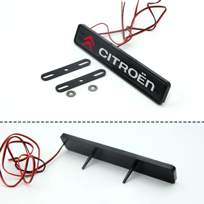 

Car Decorative Lights LED Front Hood Grille Emblem Badge Decoration For Citroen C4 C3 C5 C-ELYSEE VTS Berlingo Auto Accessories