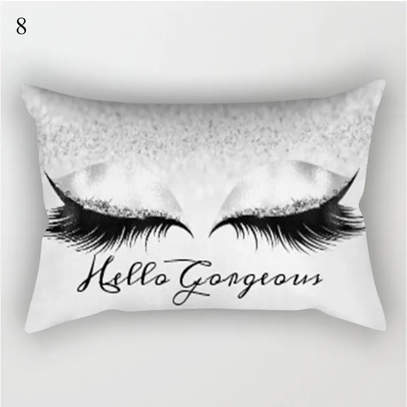

Fashion Eyelash Decorative Throw Pillow Cushion Cover Home Decor Wedding Christmas Decoration Geometric Pink pillowcase Dropship