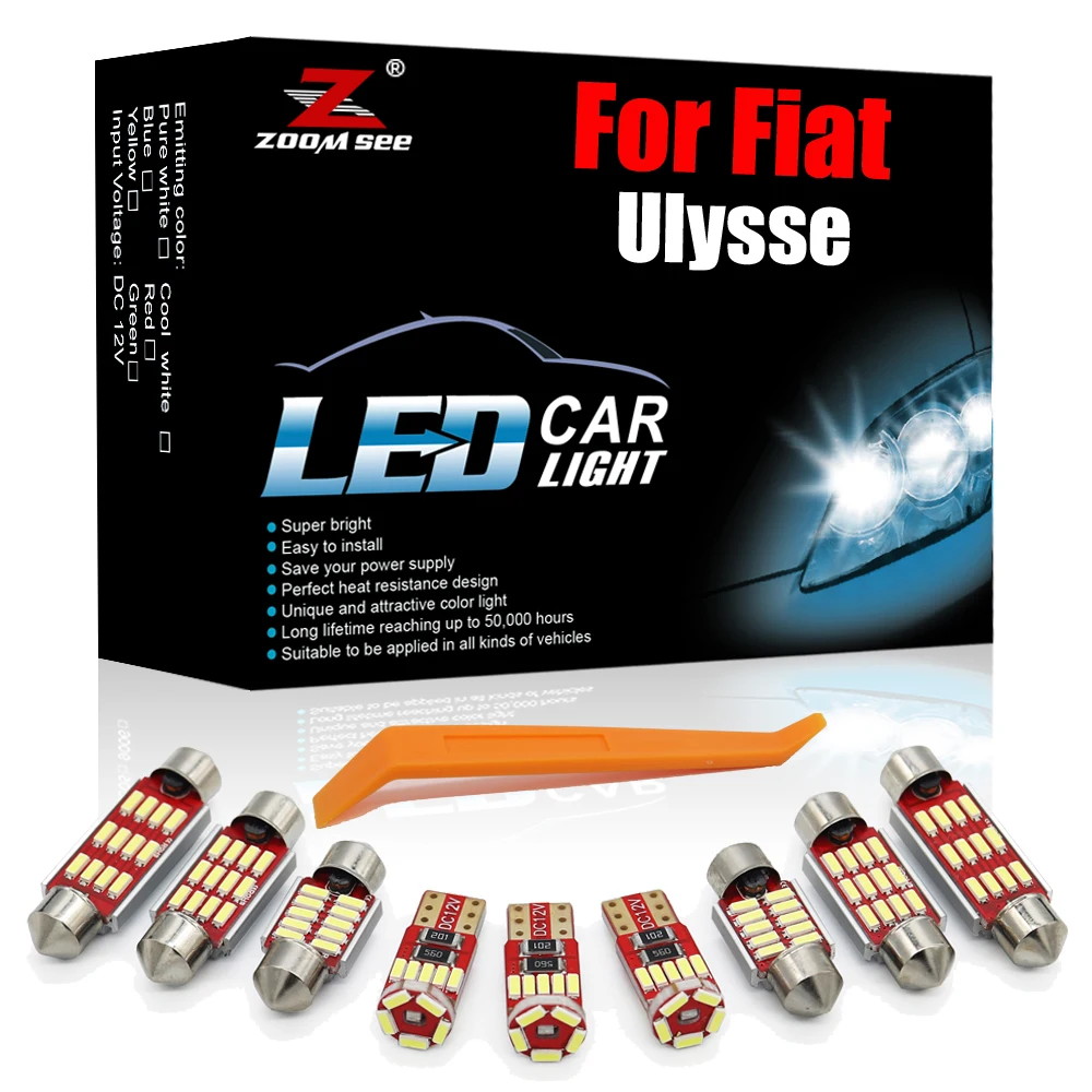 

Яркий интерьер, комплект 15 шт. для Fiat Ulysse 2 MK2 179, аксессуары (2003-2011), автомобильная купольная лампа для багажника