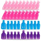 Пластиковые зажимы для колпачков для дизайна ногтей, 20 шт., УФ-гель для ногтей, инструмент для снятия обезжиривателя, для маникюра пальцев и ног