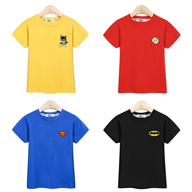 

Summer boy tops hero logo short sleeve t-shirt children fashion tees baby boy shirt 100% cotton casual clothes kids tshirt