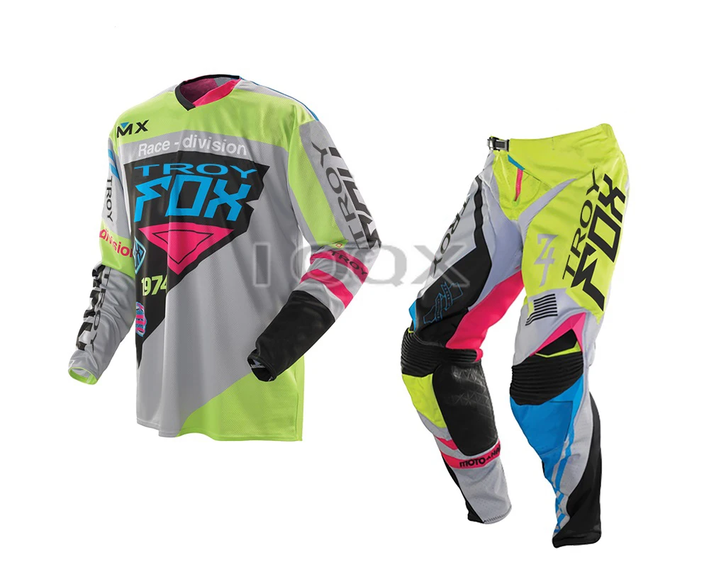 

Troy Fox MX UTV 360 Divizion Full Set Dirt Bike Jersey Pants Mountain Bicycle Offroad Mens Suit Motocross Gear Racing Kits