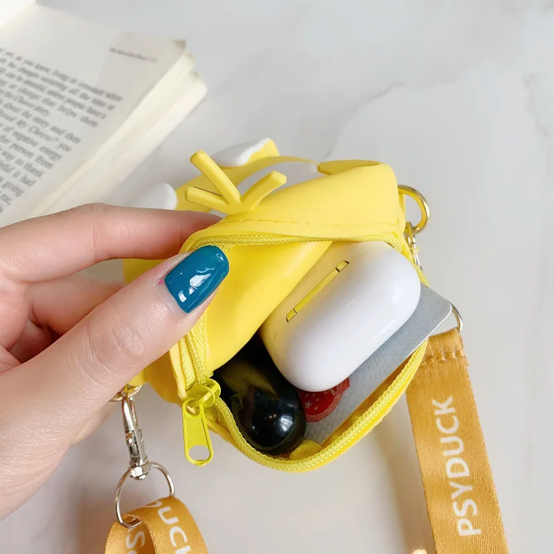 

Pokemon Pikachu Doll Toys Cute Silicone Coin Purse Cartoon Cute Fashion Personality Anime Character Shoulder Bag Children's Gift