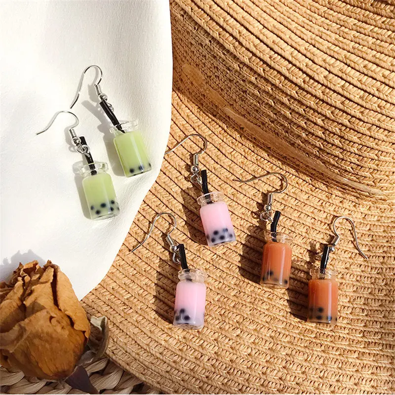 Серьги-Крючки с жемчужинами для женщин креативные маленькие серьги в Корейском