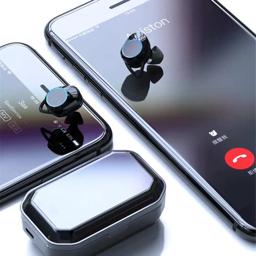 G02 наушники вкладыши TWS с 5 0 Bluetooth 9D стерео IPX7 Водонепроницаемый Беспроводной