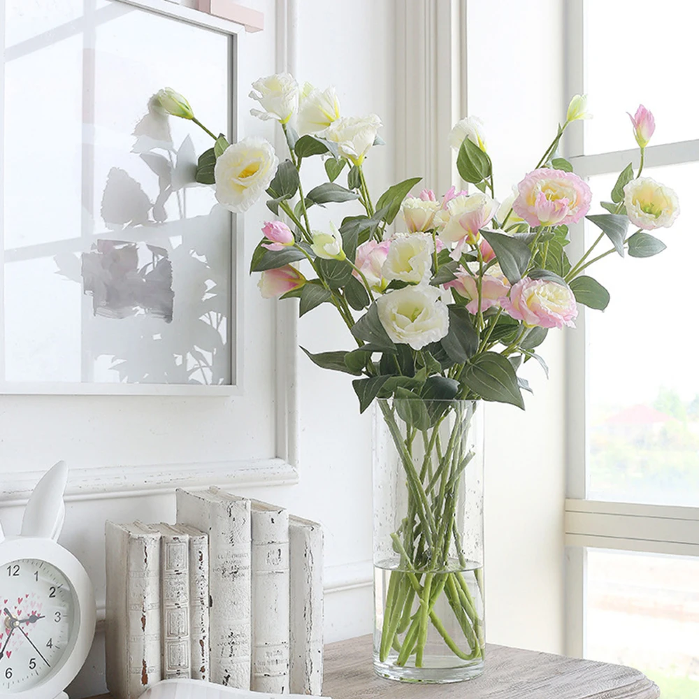 3 шт. 70 см Искусственный цветок Eustoma для дома фотосвадебный Шелковый