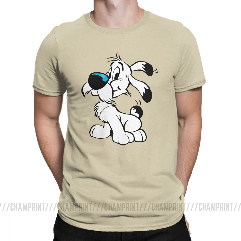 Мужские футболки Asterix And Obelix Новинка хлопковые футболки с коротким рукавом Dogmatix Idefix Ideafix Obelix футболка для собак топы размера плюс - Цвет: Хаки