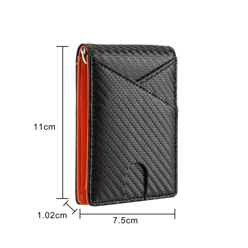 Rfid Carbon Fiber Men Wallets Money Bags Luxury Brand Fashion Slim Thin Card Holder Wallet Short Male Purses Small Black Walet | Багаж и