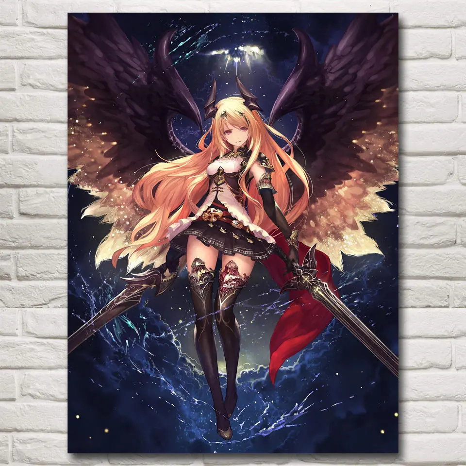 Shingeki No Bahamut Armor Аниме игры для девочек постеры и принты картины гостиной настенный