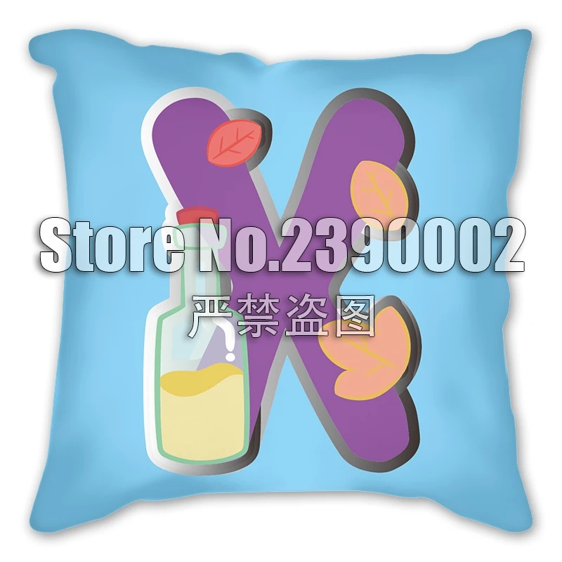 

Home Decoration Cute english alphabet Linen Cushion Cover Decorative Cushion Pillow sofa Living Room Cushion Pillowcase