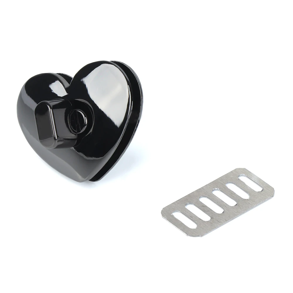 black 1 pc Metal Clasp Turn Lock Twist Lock for DIY Handbag Bag Purse Hardware Closure Bag Parts Accessories - Цвет: black