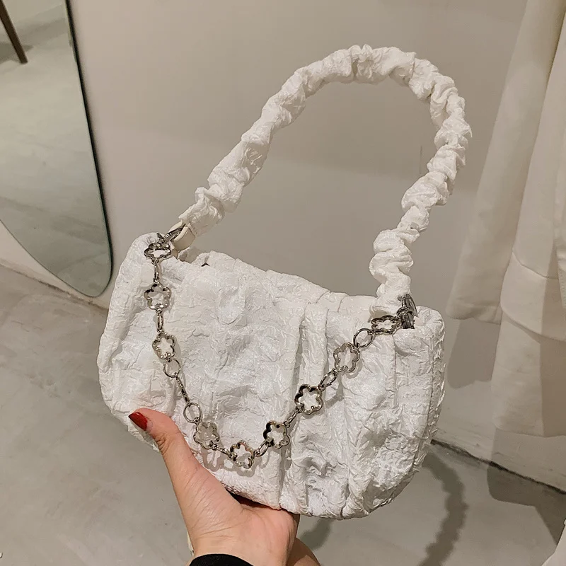 

Beibao armpit light small bag women's summer 2021 new fashion texture pleated chain portable armpit bag simple