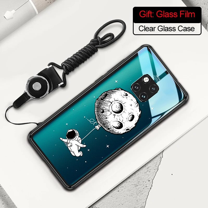 taikongqiqiu Чехол Vpower для huawei mate 20 Pro, прозрачный, закаленное стекло mate 20 mate 20 Pro, чехол, гладкая защитная крышка, оболочка - Цвет: taikongqiqiu