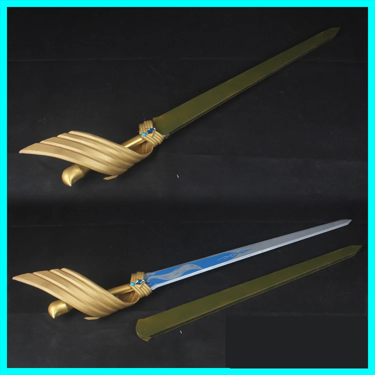 

2021 популярная игра Genshin Impact Jean Gunnhildr Sword Prop Косплей Реплика оружие Хэллоуин Карнавал ручная работа реквизит