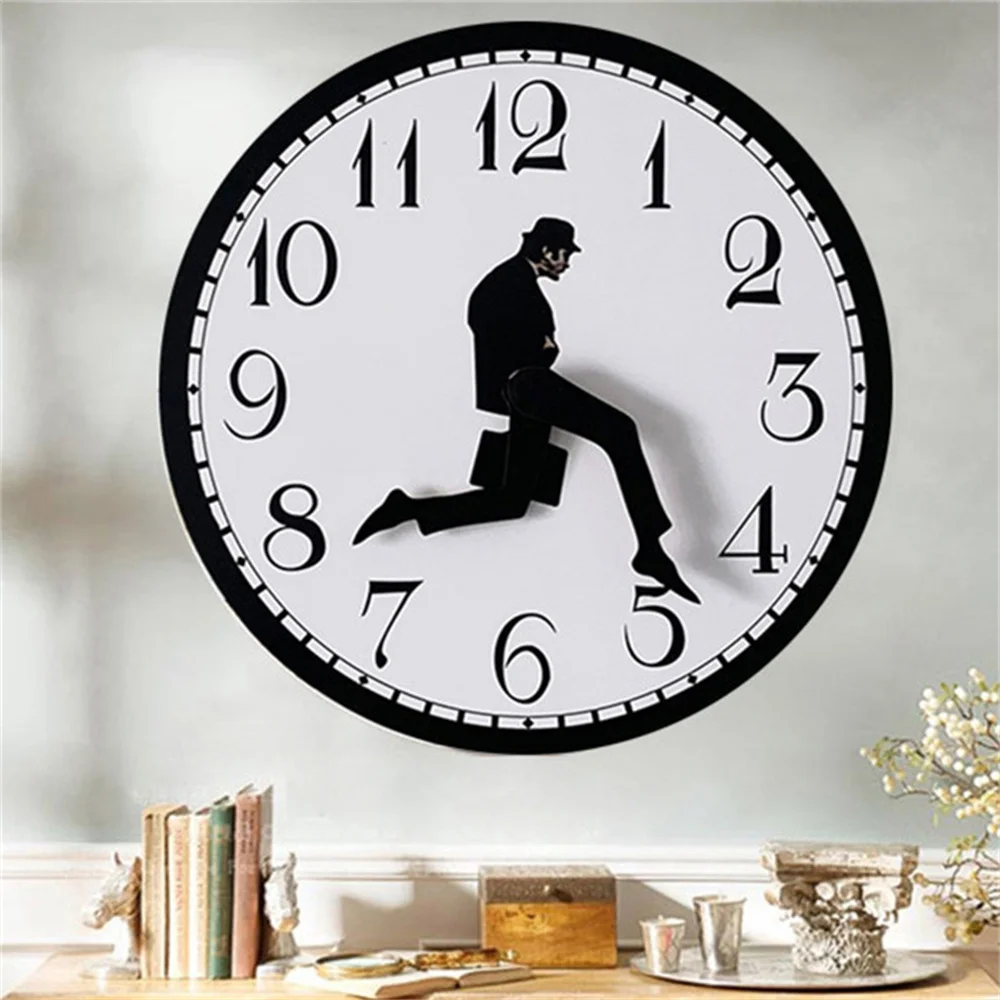 Черно-белые часы декоративные для ходьбы специальная указка время бизнесмен