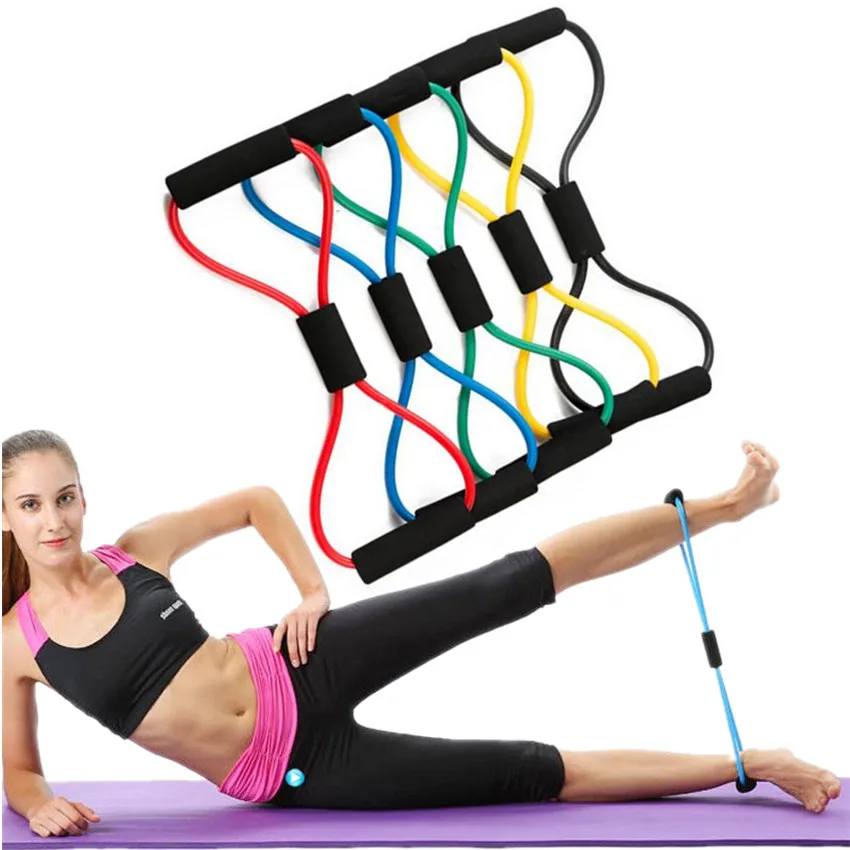 8 слово грудь канат-Эспандер для тренировок мышц Фитнес резиновые эластичные