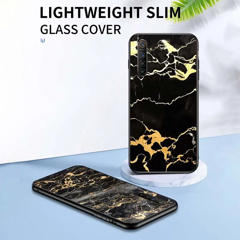 

Black Marble Print for OPPO Realme V15 X5 X3 X50 X7 X2 C17 C11 C3 C2 7 7i 6 6S 6i 5 Narzo 20 Pro Black Phone Case