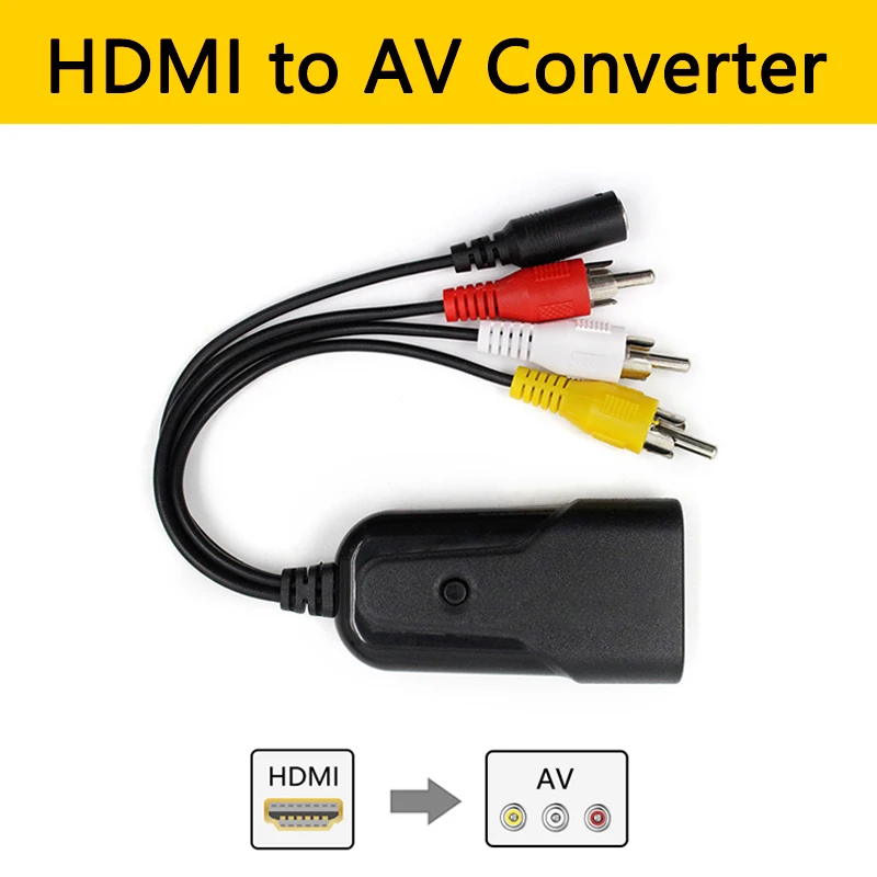 Адаптер HDMI2AV HDMI в AV/CVBS 3RCA композитный аудио и видео конвертер 1080p поддержка NTSC/PAL