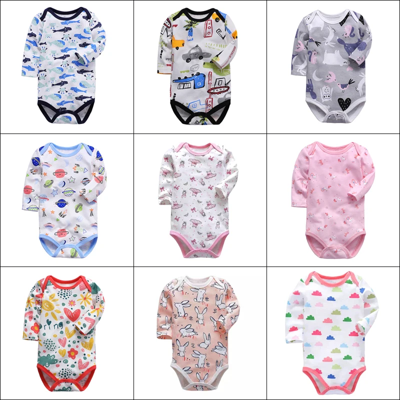 Боди для маленьких девочек и мальчиков одежда комбинезоны с длинным рукавом