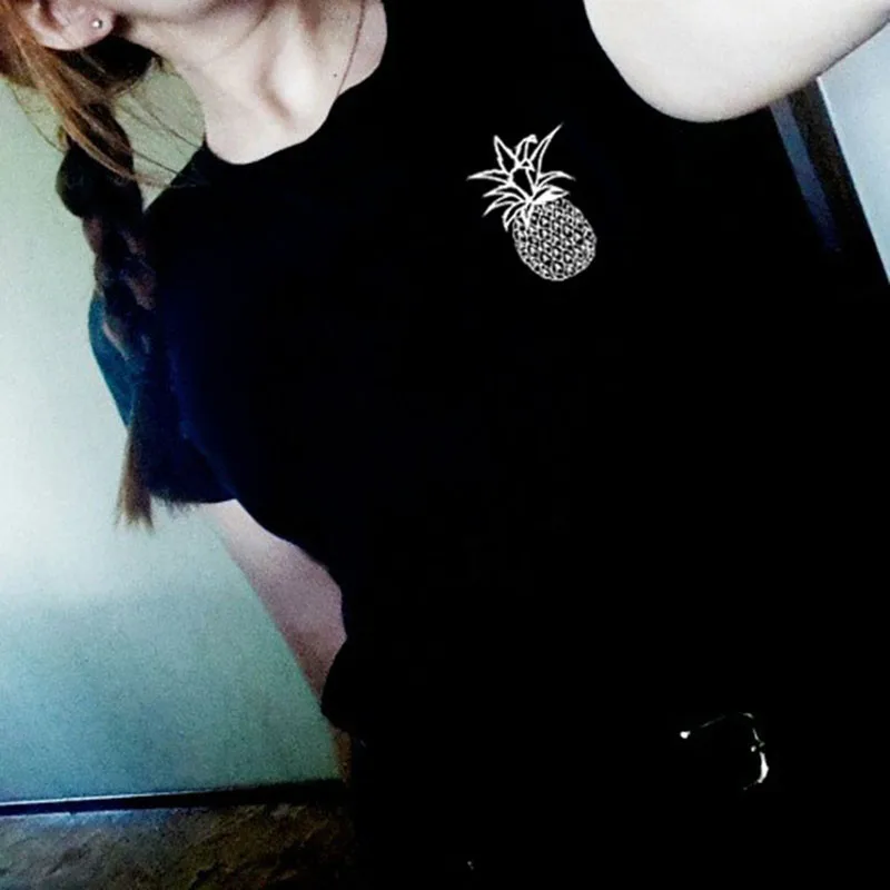 Забавная женская футболка плоды ананаса одежда кавайная хлопковая винтажная |