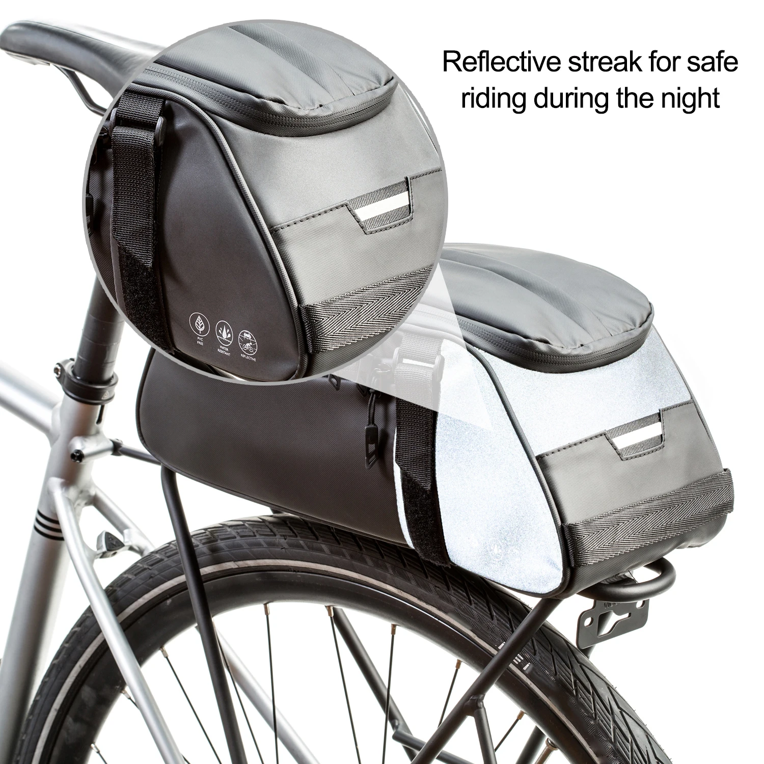 Водонепроницаемая сумка на заднее сиденье велосипеда 10 л|Сумки и корзины для