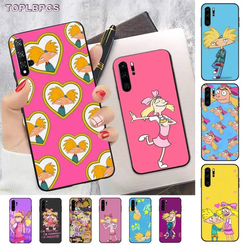 

TOPLBPCS Hey Arnold Custom Soft Phone Case for huawei P8 P9 p10 p20 P30 P40 pro lite psmart 2019