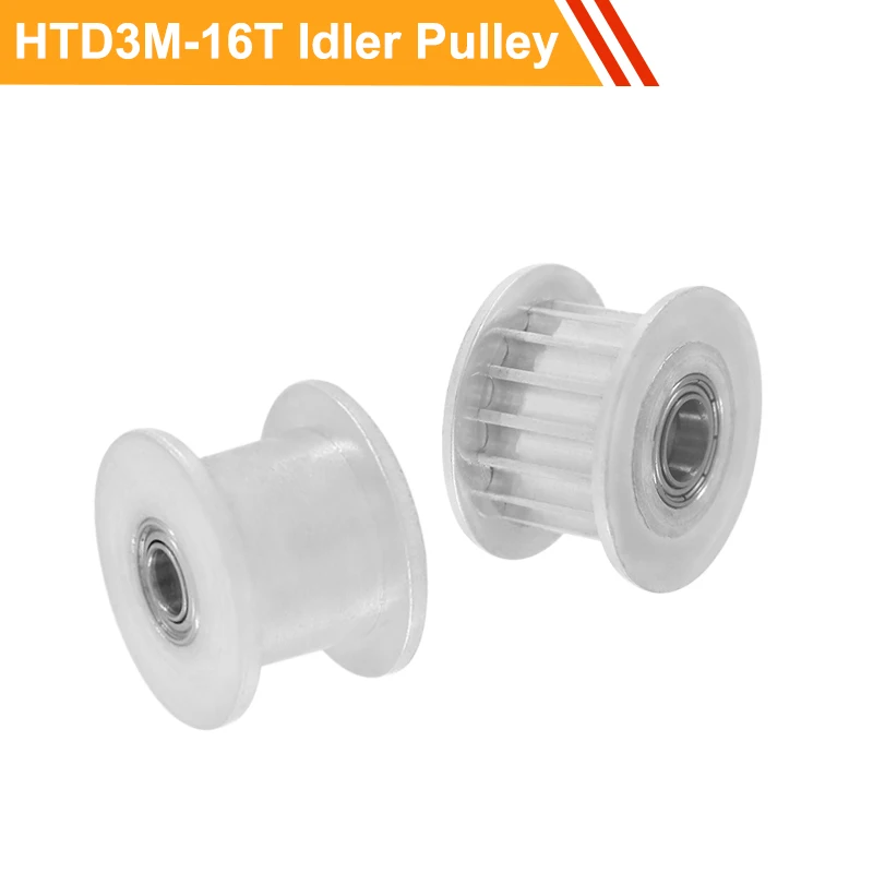 

Idler Pulley 3M 16T with/without Teeth 16mm Belt Width Passive Pulley Wheel 3/4/5mm Bore Bearing Timing Pulley