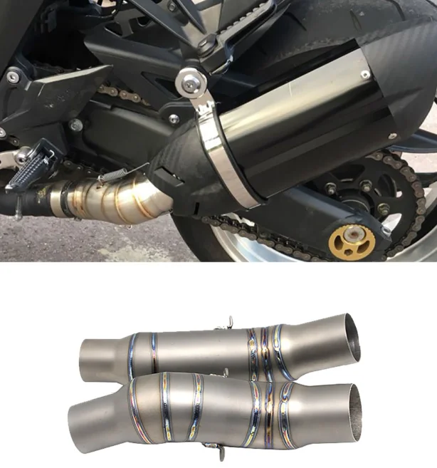 

Motorcycle Exhaust Middle Link Pipe Muffler For Kawasaki Z1000 z1000sx 2010 2011 2012 2013 2014 2015 2016 2017 2018 2019 2020