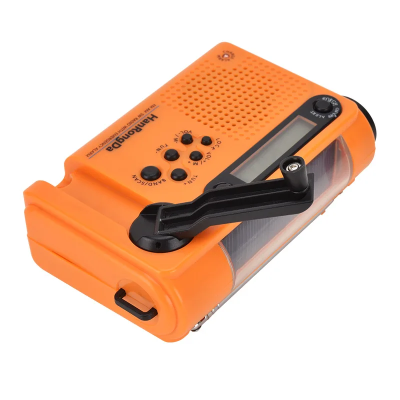 hrd 900 led flashlight full band mobile phone charging solar charging radio disaster prevention emergency alarm free global shipping