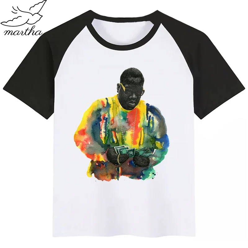 Знаменитая модная футболка с забавным принтом Biggie Smalls в стиле хип хоп США детские