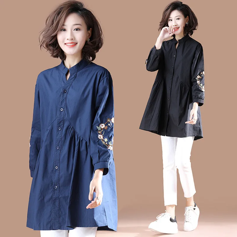 

Maternity Blouse Clothes-for-Fat-Woman Spring Autumn Pregnant Women Nursing Blouse Breastfeeding Pregnancy Clothing Plus Size