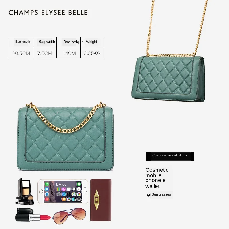 Новинка 2020 элегантная женская сумка с ромбовидной цепочкой женские квадратные