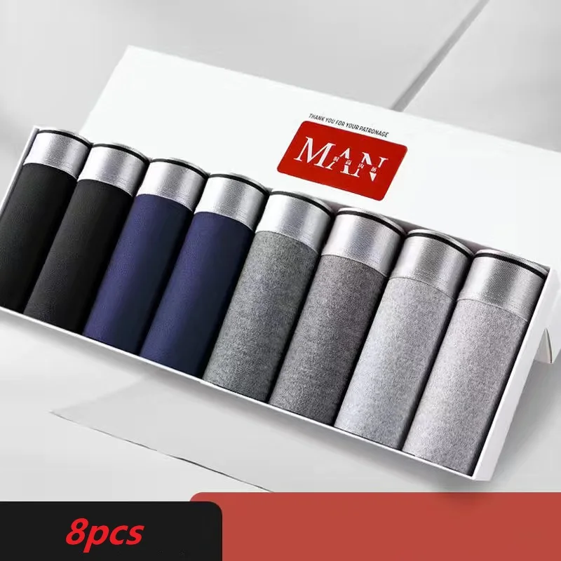 4/8 Pcs/Lot Men's Boxer  Men's Underwear Cotton Inner Comfort Boxer Shorts Loose Plus Size L-5XL Sexy Men's Underwear