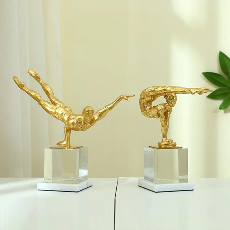 

Nordic Fashion Study Ornaments Yoga Figures Abstraction Colophony Crafts Figurines Home Decoration Accessories X3797