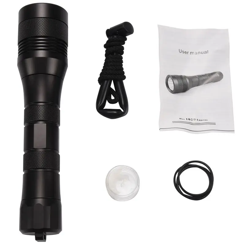 

Asafee Div01 Led Scuba Diving Flashlight Xm L2 Underwater Dive Torch Light Lamp Waterproof Diver Scuba Diving Torc