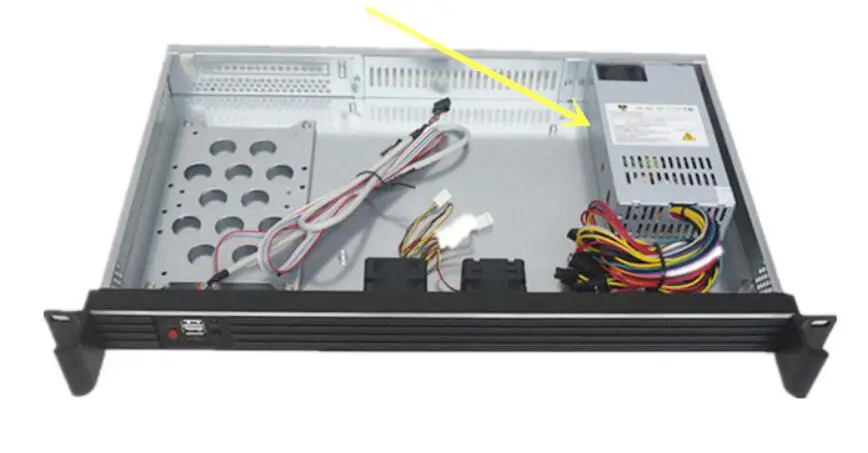 Новый 1U ipc Шасси rackmount корпус глубина 250 мм мини ITX ультра-короткий для 17*17 см