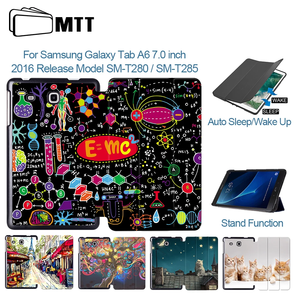 МТТ PU кожаный чехол для Samsung Galaxy Tab A A6 7 дюймов T280 T285 2016 принципиально SM с откидной
