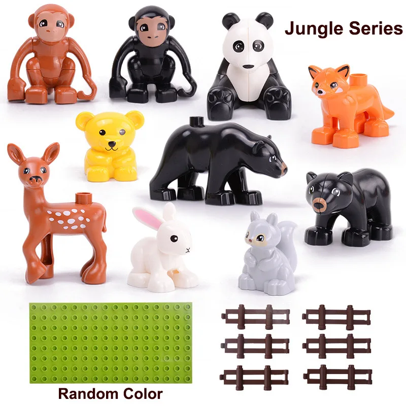 Animal Block Toy Dinosaur Lion Model Figures Big Size Building DIY Cartoon Brick Educational For Children Gift | Игрушки и хобби